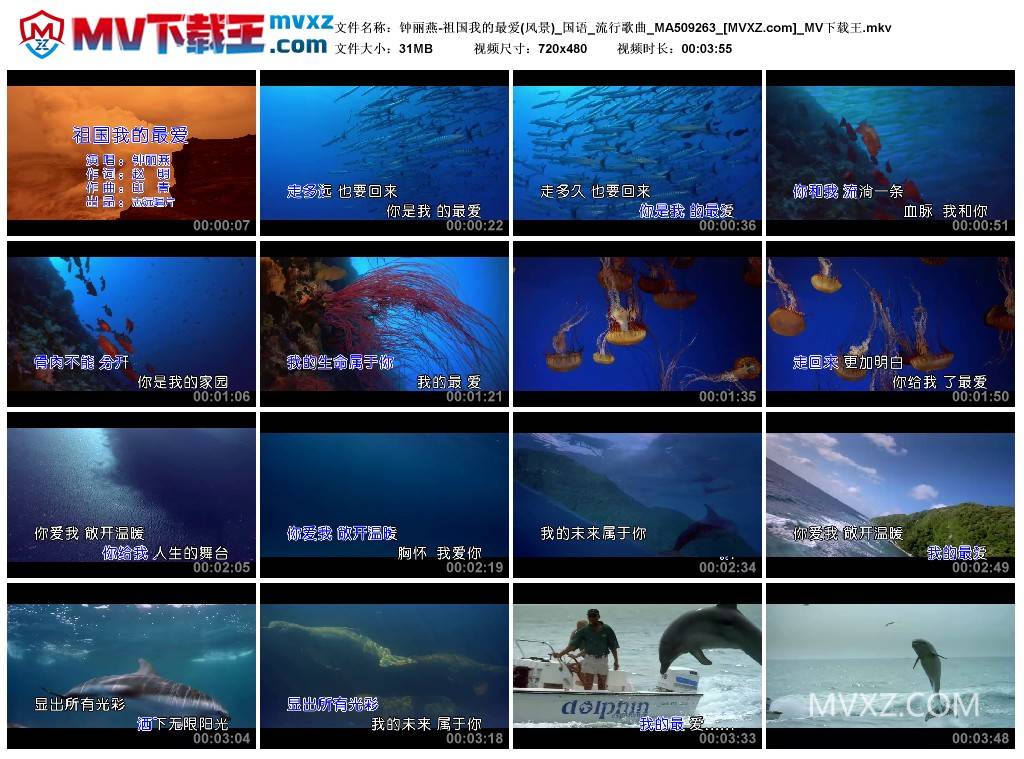 钟丽燕-祖国我的最爱(风景)_国语_流行歌曲_MA509263